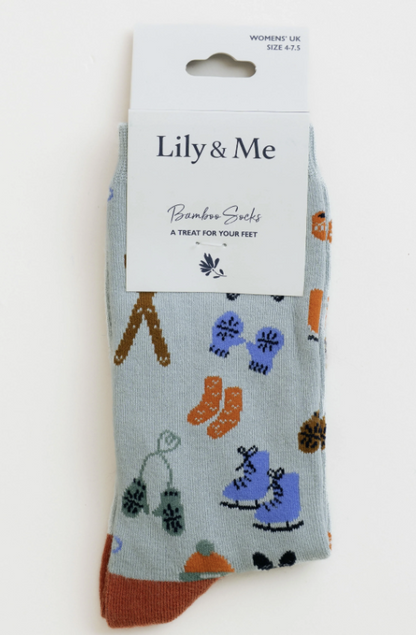 Lily & Me Winter Holiday Bamboo Socks
