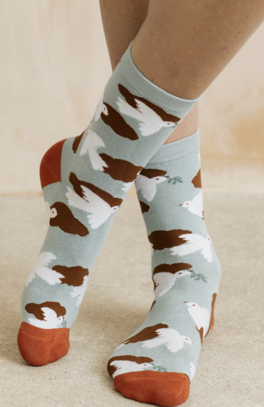 Lily & Me Peace Dove Bamboo Socks