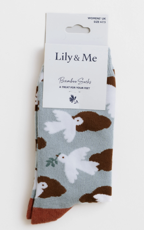 Lily & Me Peace Dove Bamboo Socks