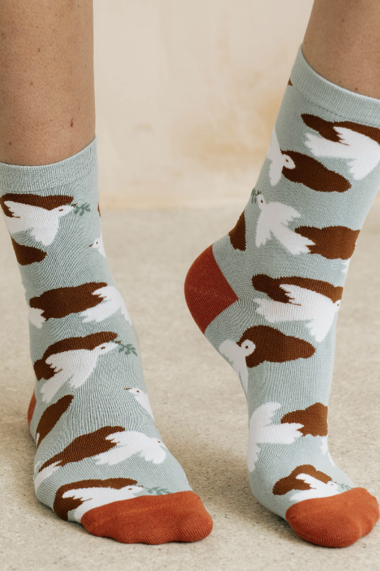 Lily & Me Peace Dove Bamboo Socks
