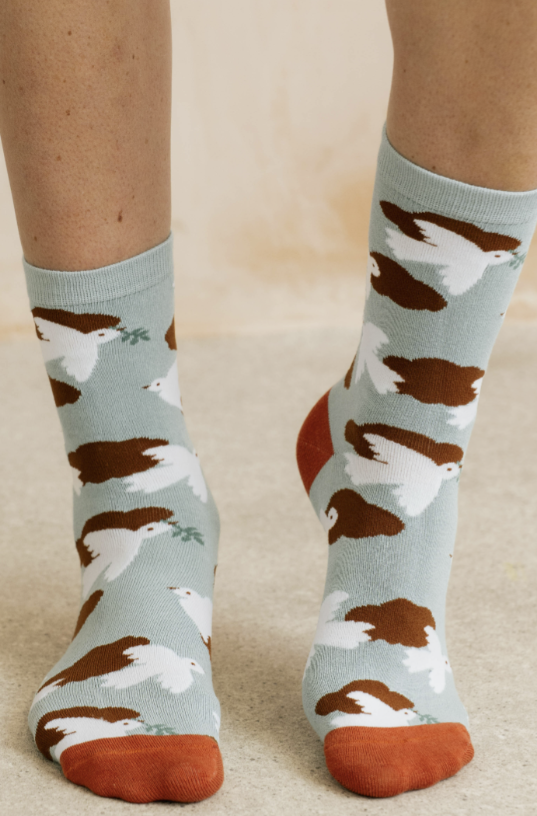 Lily & Me Peace Dove Bamboo Socks
