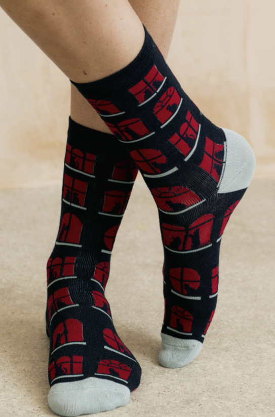 Lily & Me Window Cats Bamboo Socks