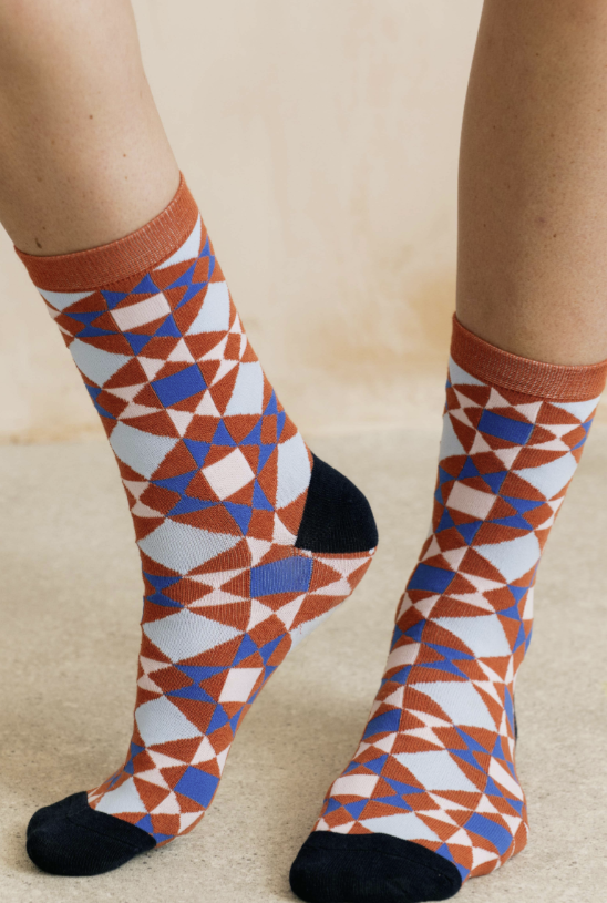 Lily & Me Patchwork Quilt Bamboo Socks
