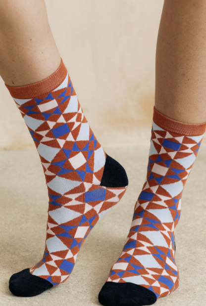 Lily & Me Patchwork Quilt Bamboo Socks