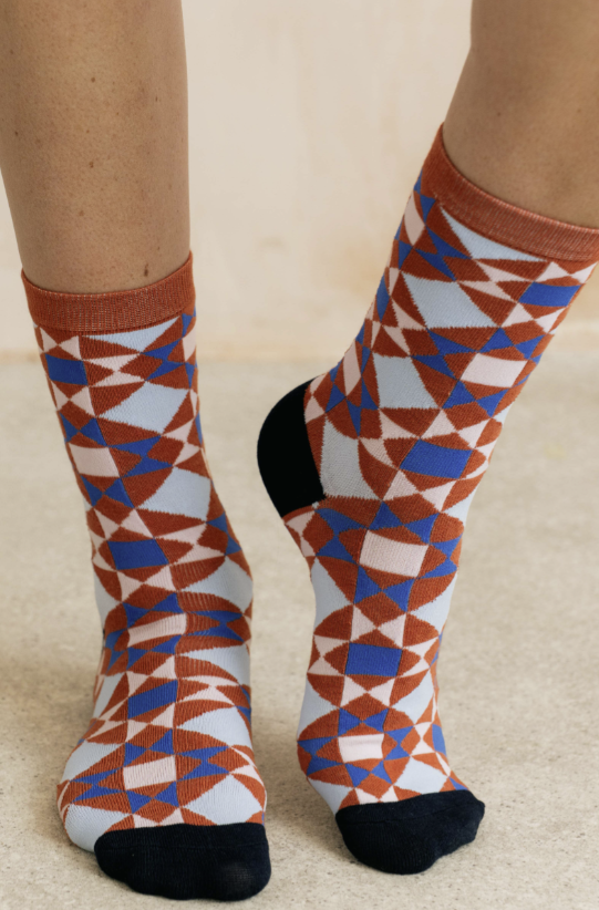 Lily & Me Patchwork Quilt Bamboo Socks