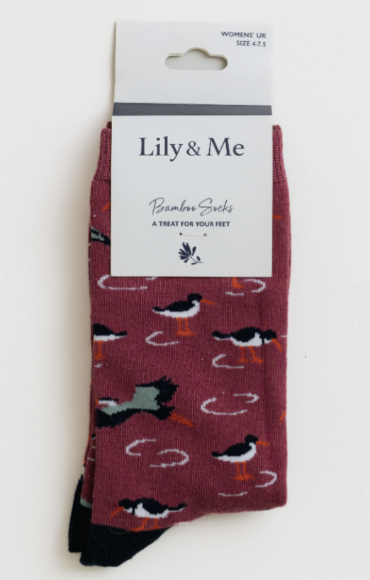 Lily & Me Shoreline Oystercatcher Bamboo Socks