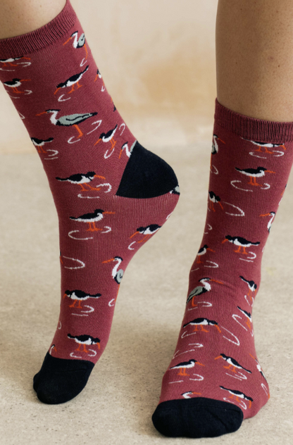 Lily & Me Shoreline Oystercatcher Bamboo Socks