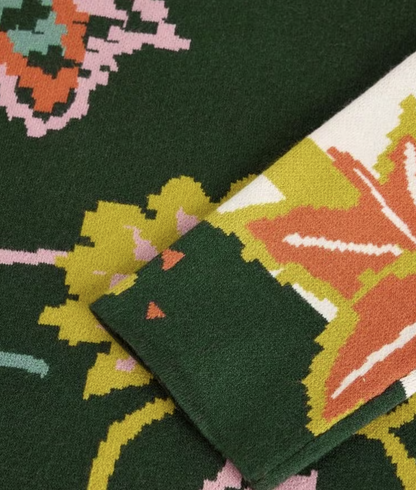 White Stuff Fabia Floral Jumper Green Multi