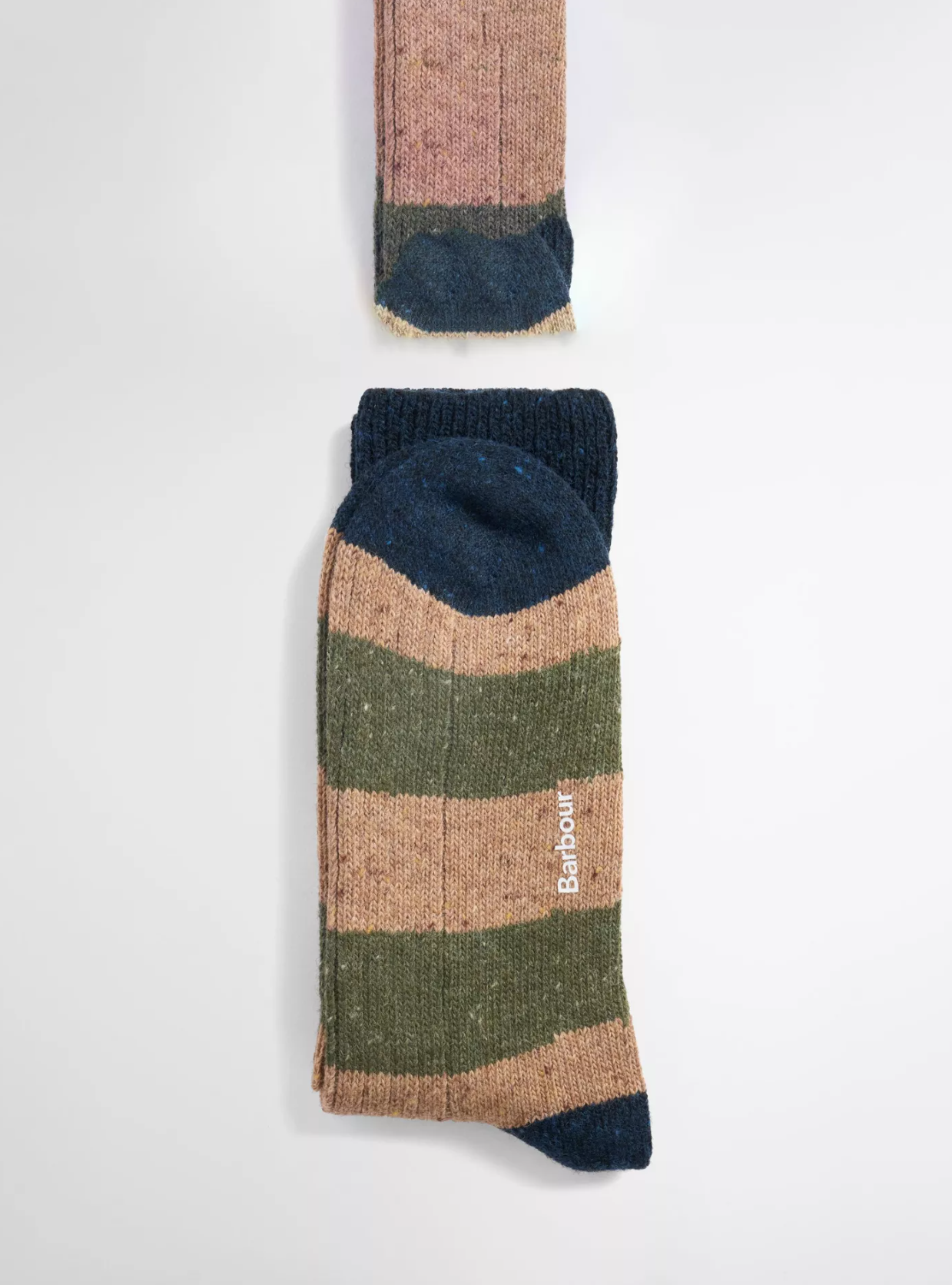 Barbour Houghton Stripe Socks Military Brown
