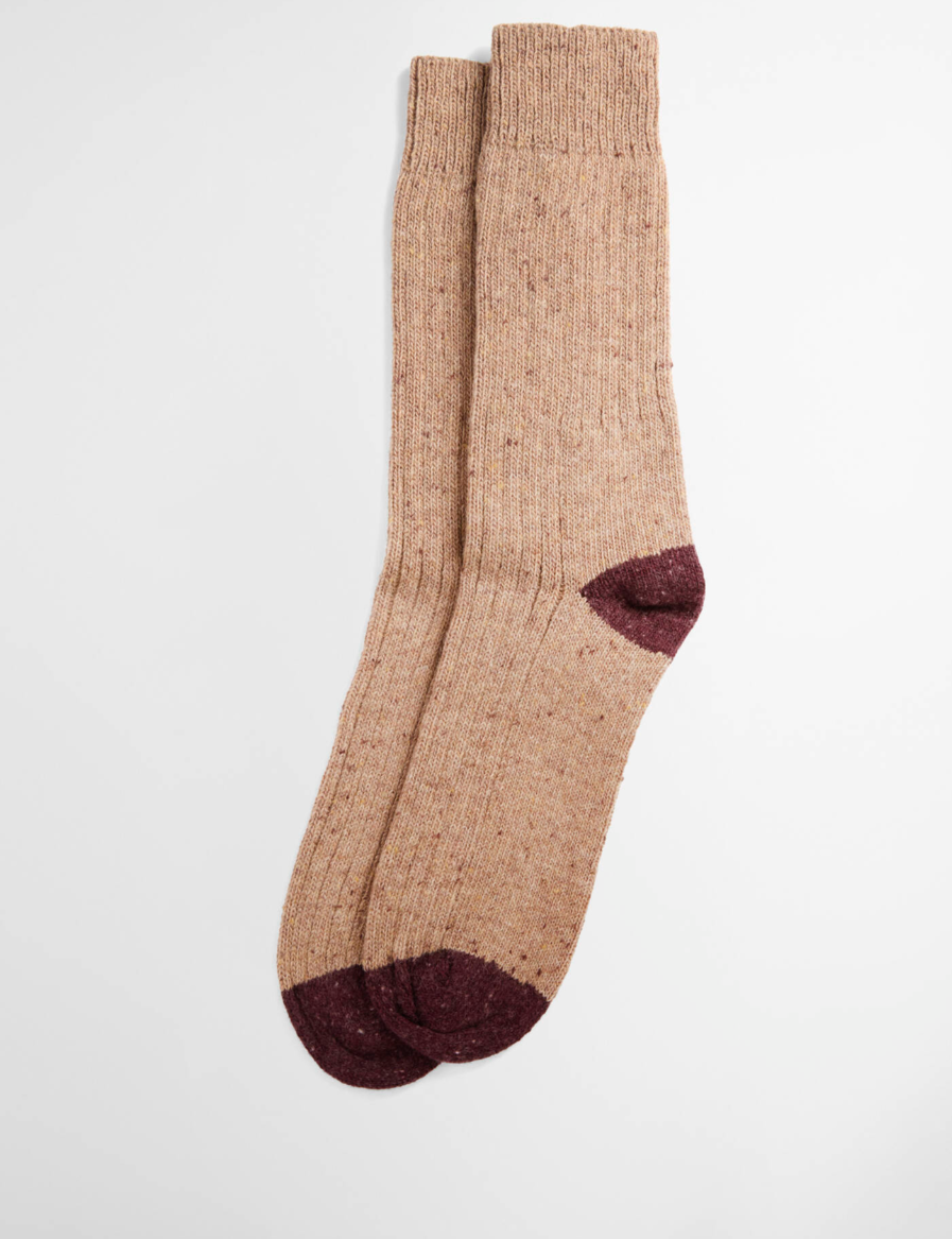 Barbour Houghton Socks Military Brown / Bordeaux