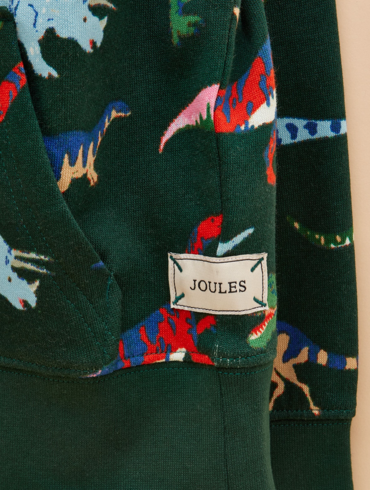 Joules Dino Zip Sweater Green