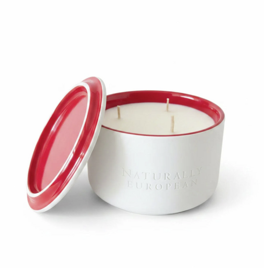 The Somerset Toiletry Co. Naturally European Spiced Pomegranate Triple Wick Candle