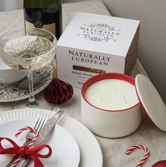 The Somerset Toiletry Co. Naturally European Spiced Pomegranate Triple Wick Candle