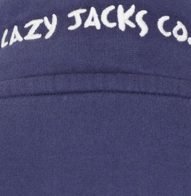 Lazy Jacks Stripe Button Neck Sweatshirt Twilight Colours