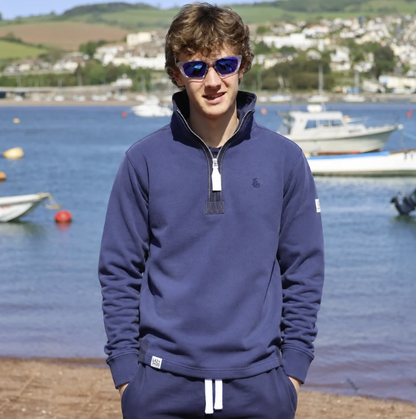 Lazy Jacks 1/4 Zip Sweatshirt Denim
