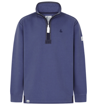 Lazy Jacks 1/4 Zip Sweatshirt Denim