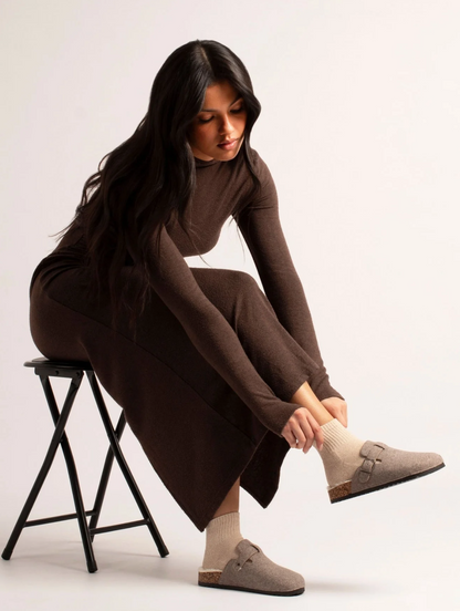 Lunar Shoes Ruthie Mule Slipper Mink