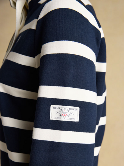 Joules Saunton Striped Cotton Sweatshirt Navy & Cream