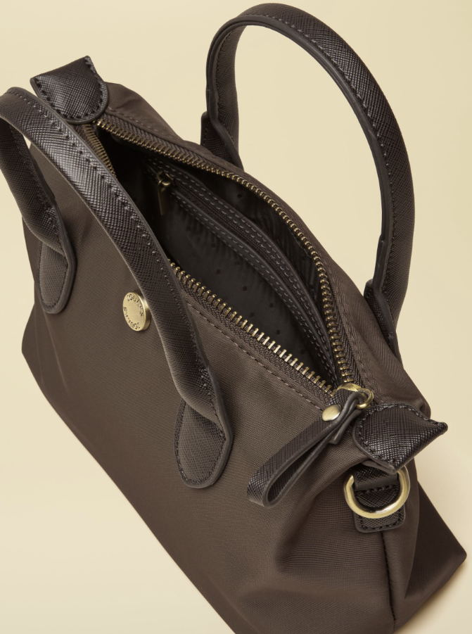 Joules Edie Mini Crossbody Handbag Chocolate Brown