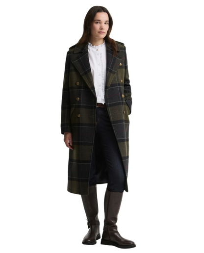 Barbour Cottesmore Checked Wool Coat