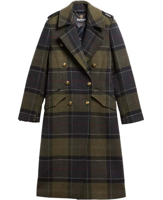 Barbour Cottesmore Checked Wool Coat