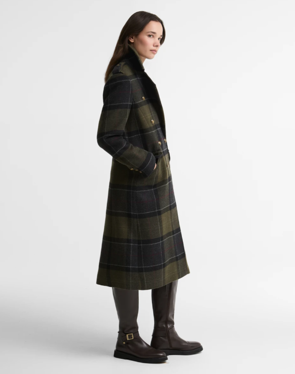 Barbour Cottesmore Checked Wool Coat