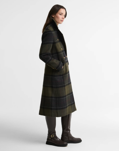 Barbour Cottesmore Checked Wool Coat