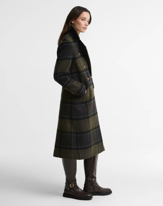 Barbour Cottesmore Checked Wool Coat