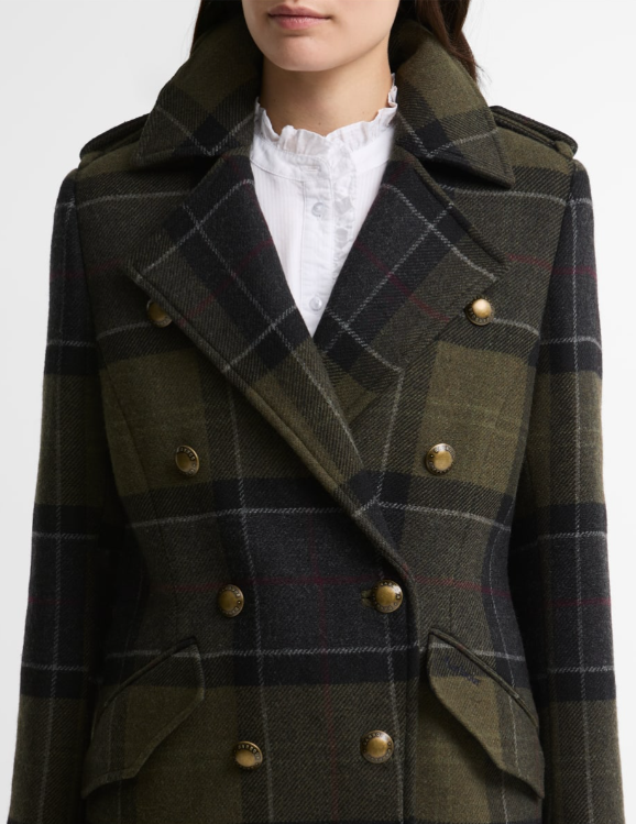Barbour Cottesmore Checked Wool Coat