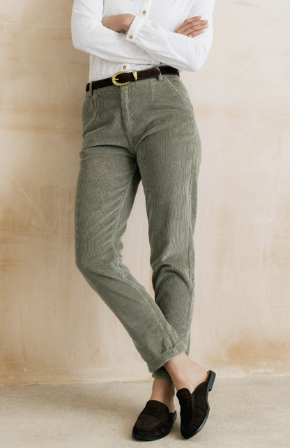 Lily & Me Brookend Jumbo Cord Trousers Sage