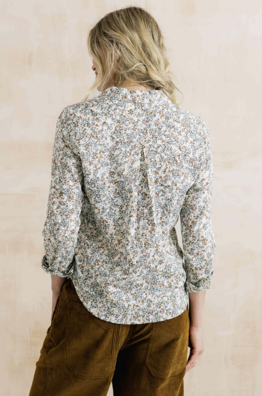 Lily & Me Patsy Organic Ditsy Shirt Powder Blue