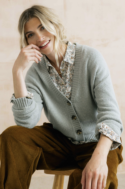 Lily & Me Patsy Organic Ditsy Shirt Powder Blue