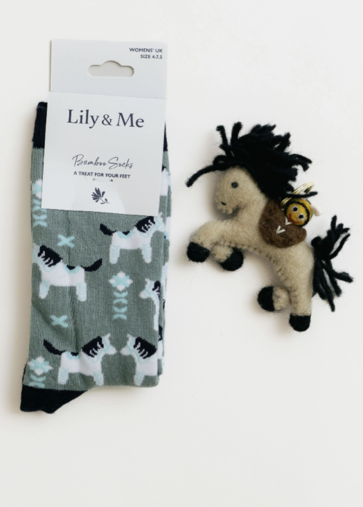 Lily & Me Folk Horse Sock Gift Box