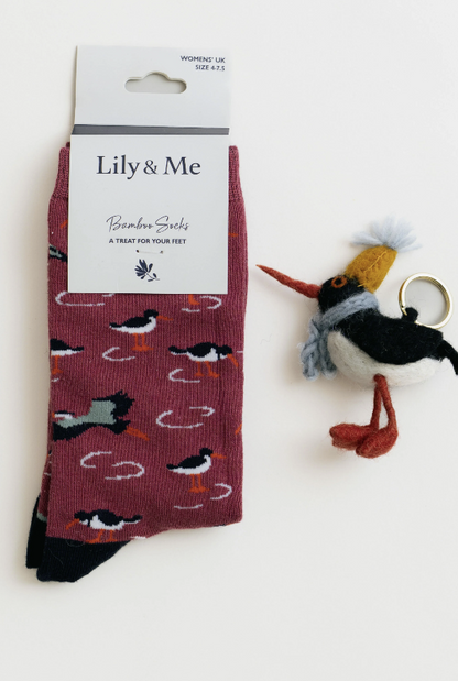 Lily & Me Shoreline Oystercatcher Sock Gift Box