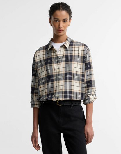 Barbour Elishaw Relaxed Long Sleeve Shirt Light Birchwood Tartan