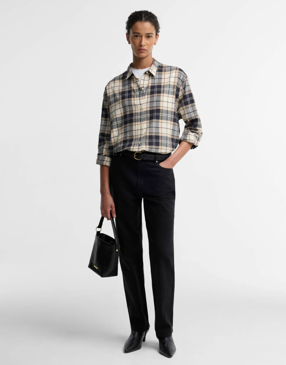 Barbour Elishaw Relaxed Long Sleeve Shirt Light Birchwood Tartan
