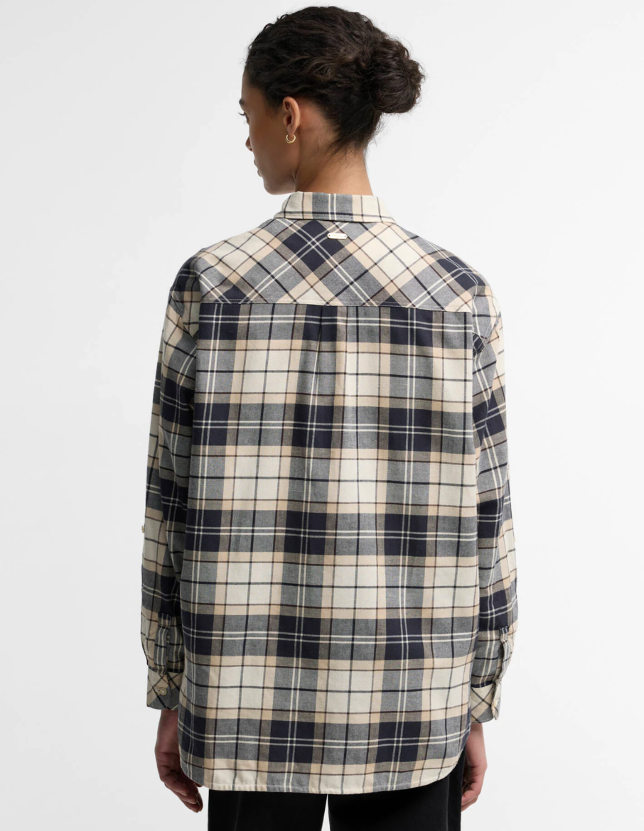 Barbour Elishaw Relaxed Long Sleeve Shirt Light Birchwood Tartan