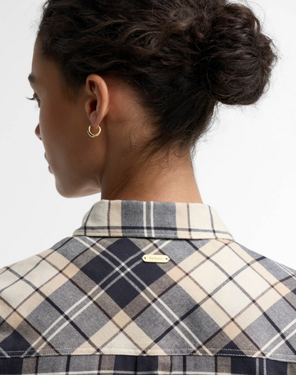 Barbour Elishaw Relaxed Long Sleeve Shirt Light Birchwood Tartan