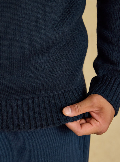 Joules Intarsia Crew Neck Fish Jumper Navy