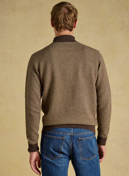 Joules Highland Roll Neck Jumper Brown
