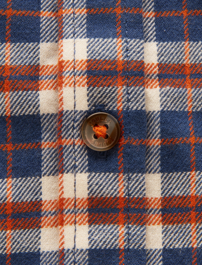 Joules Brushed Flannel Checked Shirt Burnt Orange