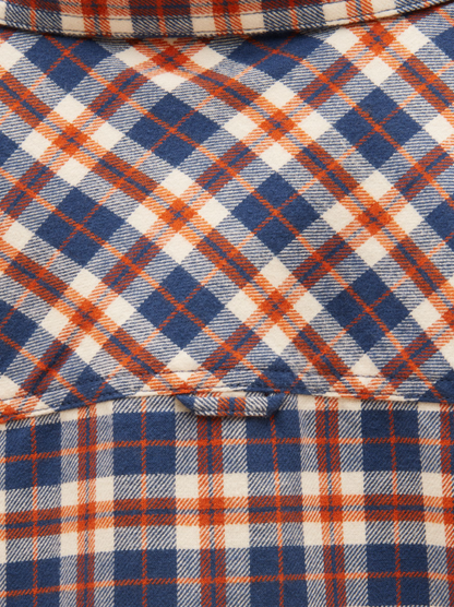 Joules Brushed Flannel Checked Shirt Burnt Orange