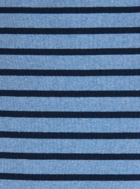 Joules Harbour Stripe Breton Top Blue Marl