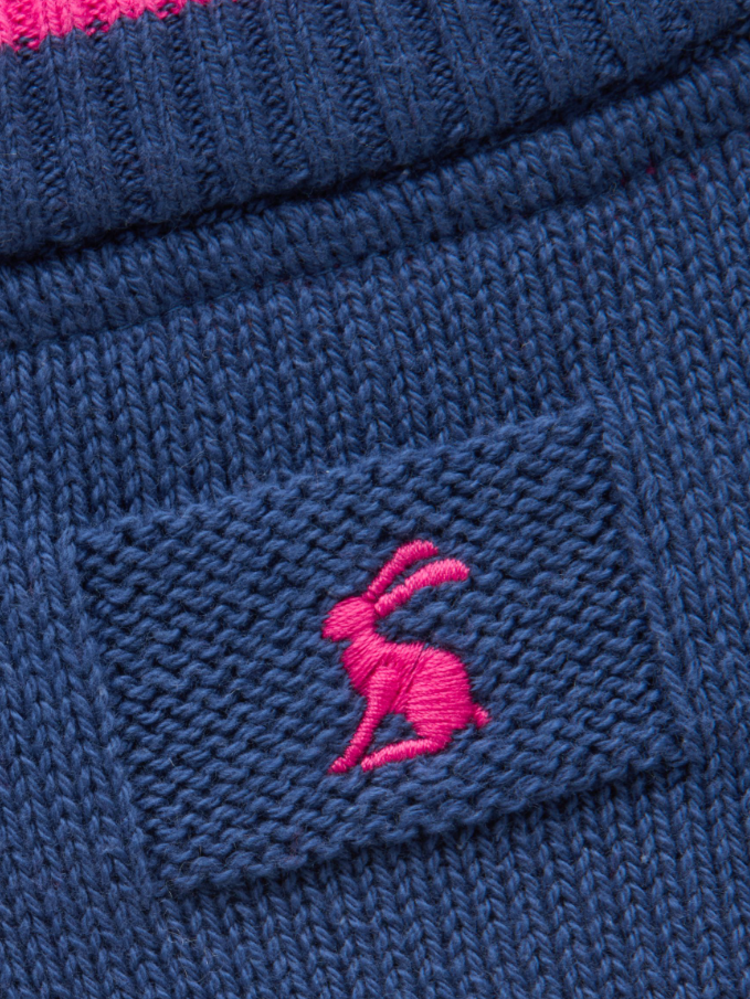 Joules Geegee Horse Intarsia Jumper Navy