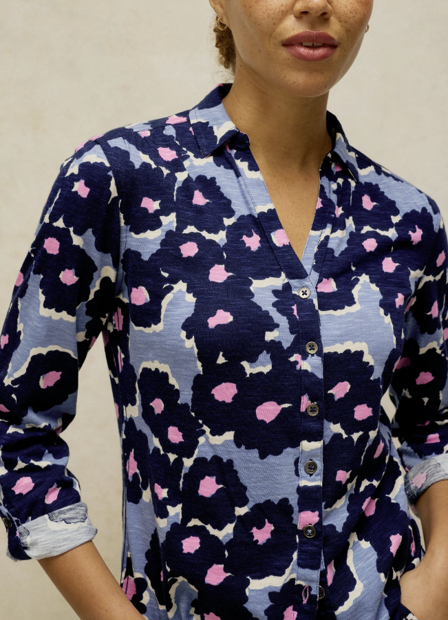 White Stuff Annie Jersey Shirt Blue