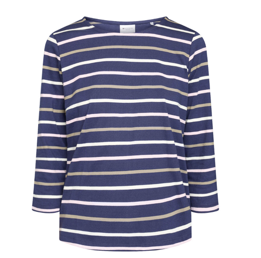 RedGreen Croco T-shirt Navy Stripe