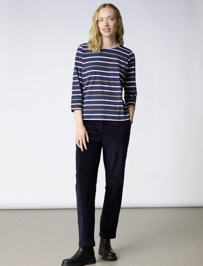 RedGreen Croco T-shirt Navy Stripe