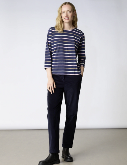 RedGreen Croco T-shirt Navy Stripe