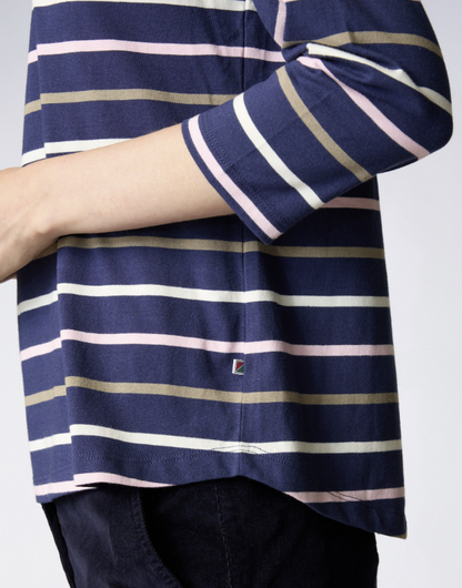 RedGreen Croco T-shirt Navy Stripe