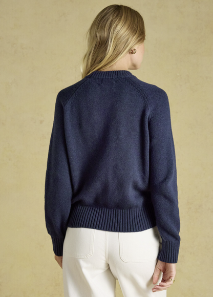 Joules Jonty Fox Crew Neck Knitted Jumper Navy